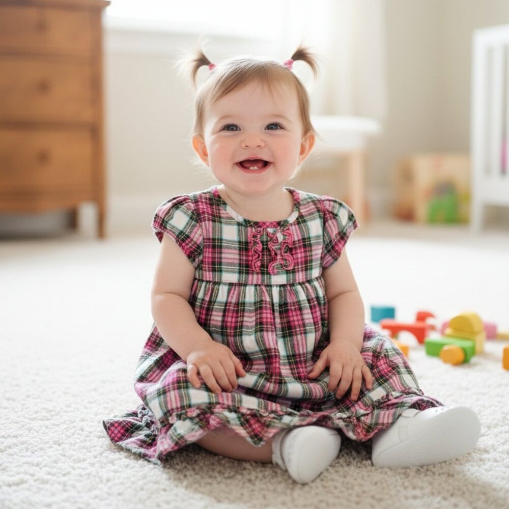 Carter's plaid dress size 12m